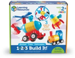 1-2-3 Build It - Rocket, Train, Helicopter!<Learning Resources Best
