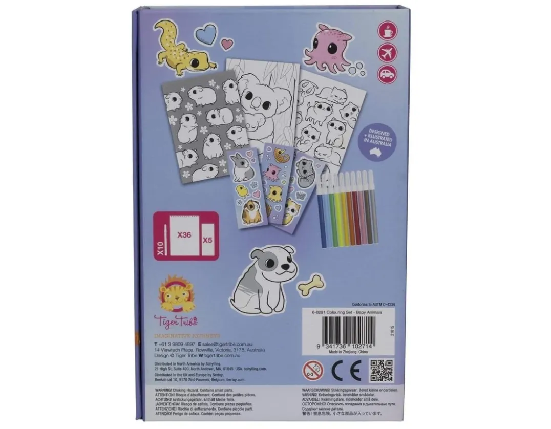 Baby Animals - 36-Page Colouring Set<Tiger Tribe Sale