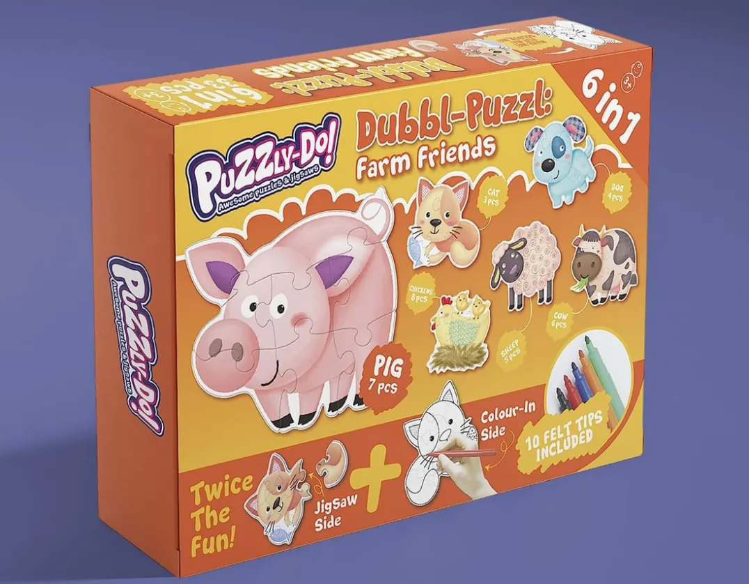 Farm Friends Puzzly-Do - 6 Animal Jigsaws<Snapmedia Discount