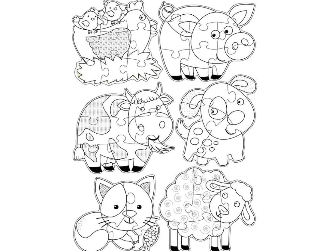 Farm Friends Puzzly-Do - 6 Animal Jigsaws<Snapmedia Discount