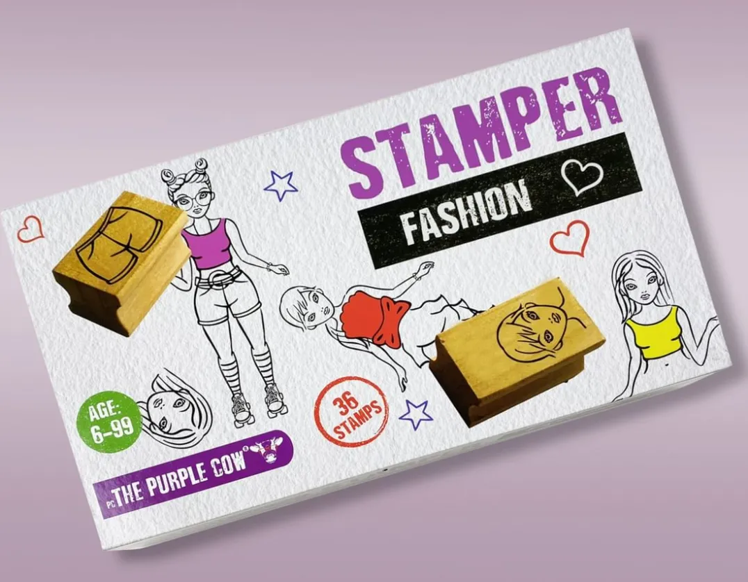Fashion Stamper Set - 36 Wooden Stamps<The Purple Cow Sale