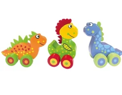 First Dinosaurs - Wooden Push-Alongs<Orange Tree Toys Sale