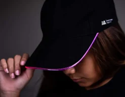 Flashing LED Baseball Cap - Electric Pink<Illuminated Apparel New