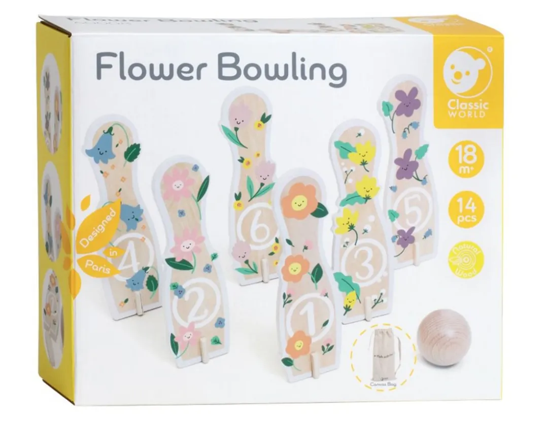 Flower Bowling - 14 Wooden Pieces!<Classic World Hot