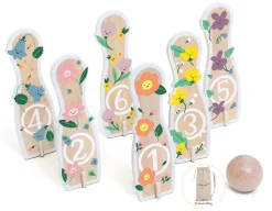 Flower Bowling - 14 Wooden Pieces!<Classic World Hot