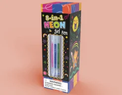 8-in-1 Neon Gel Pen - Retractable Colours<Wonderbox Hot