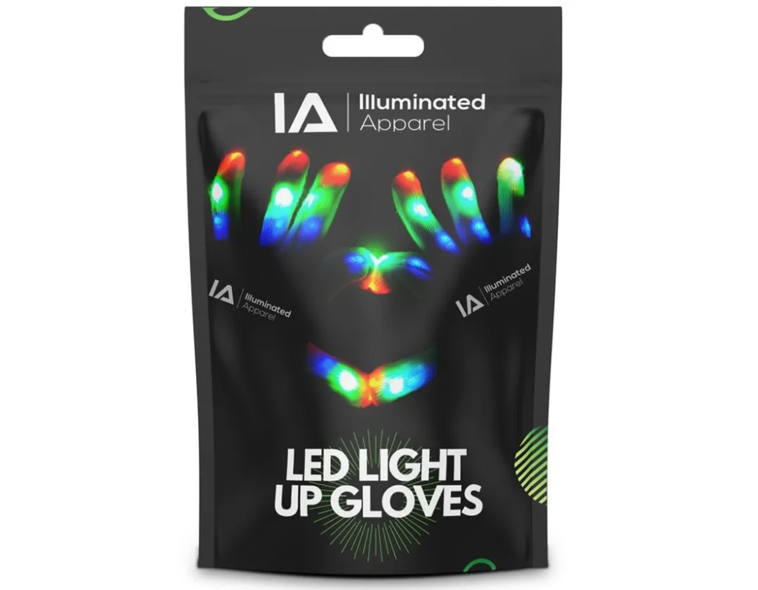 LED Light Up Gloves - Age 8-13 Years<Illuminated Apparel Discount