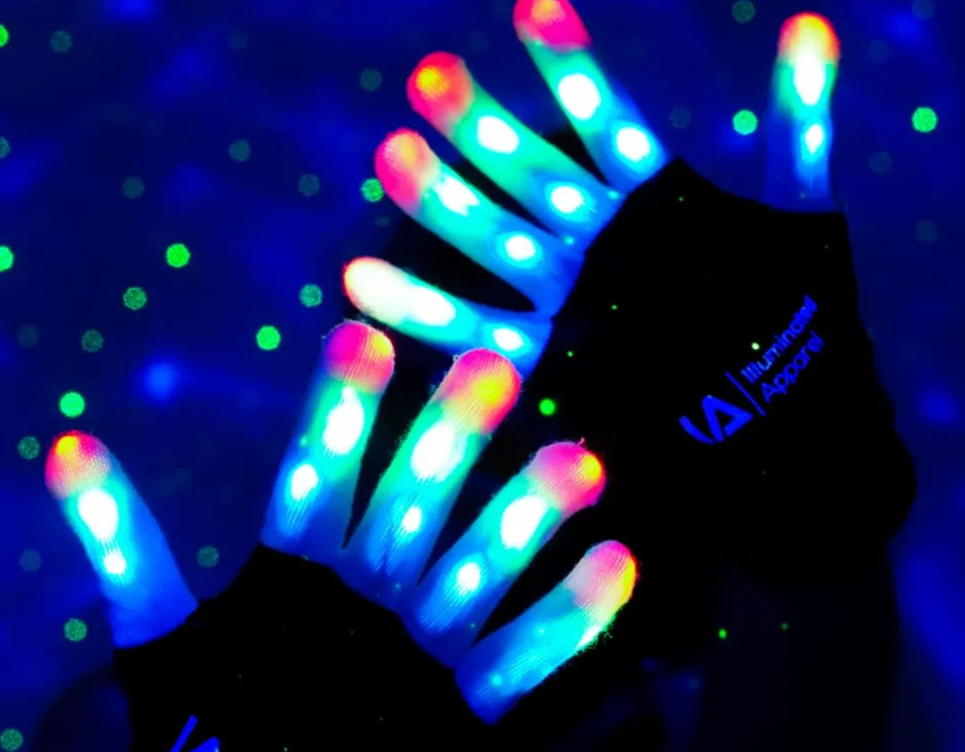 LED Light Up Gloves - Age 8-13 Years<Illuminated Apparel Discount