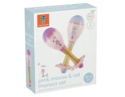 Pink Mouse & Cat Maraca Set<Orange Tree Toys Sale