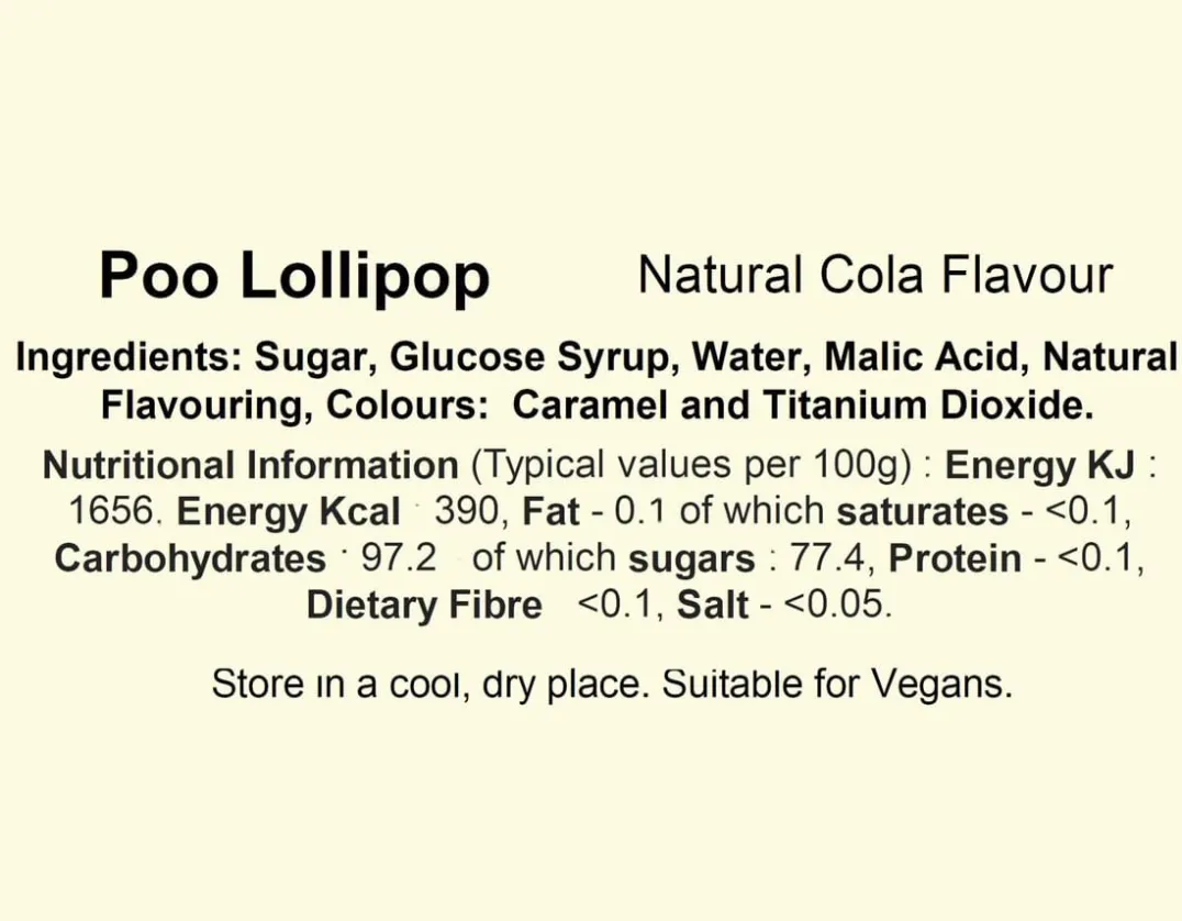 Poo Emoji Lolly - Scrumptious Cola Taste (Really!)<The Original Candy Co. Outlet