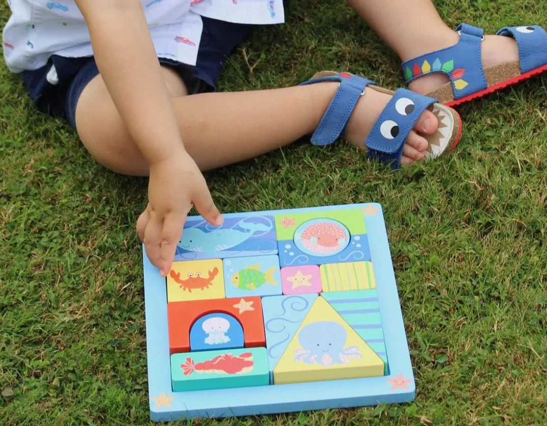 Sea Life Block Puzzle - 14 Wooden Pieces<Orange Tree Toys Clearance