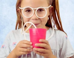 Silly Straw Drinking Glasses - Make you Smile!<Funtime Gifts Online