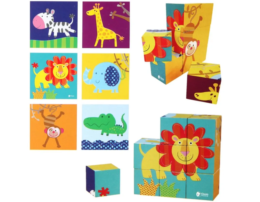Wild Animal Block Puzzle - 6-in-1<Classic World New